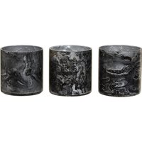Orsina Garan Set Of 3 Grey Tealight Holders