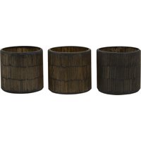 Orsina Gaia Set Of 3 Mosaic Tealight Holders in Gold