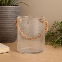 Orsina Kuta Natural Rope Medium Lantern in Clear