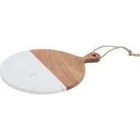 Orsina Monzaro Small Marble & Acacia Wood Paddle Board in White