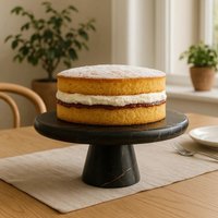 Orsina Marmore Black & Gold Marble Cake Stand