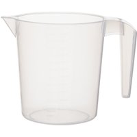 Orsina Clear Measuring Jug With 1300ml Capacity, Modern Plastic Jug With Embossed Scale, Transparent Measuring Tool