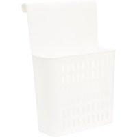 Orsina White Hangable Organizer Basket, Ventilated Plastic Organizer, Functional Hanging Holder, Plastic Storage Caddy
