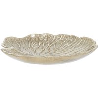 Luxurious Small Finish Lotus Leaf Plate Sculptural Detailing Stylish Decorative Plate