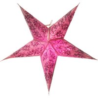 Orsina 5 Point Purple Paper Star, Cutout Star With Metallic Accents, Paper Origami Star, Decorative Paper Star in Pink