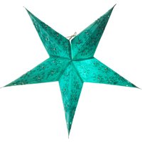 Orsina 5-Point Turquoise Paper Star, Stylish Paper Star With Intricate Cutout, Metallic Hints Star For Home Décor in Green