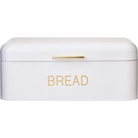 Matte Cream Bread Bin Gold Handle Tin Bread Storage Box Kitchen Large Capacity Bread Container