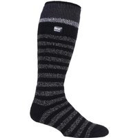 Heat Holders Men's Thermal Extra Long 2.3 TOG Winter Knee High Ski Socks in True Black | Size: 6-11