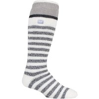 Heat Holders Men's Thermal Extra Long 2.3 TOG Winter Knee High Ski Socks in Cream | Size: 6-11