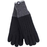 Heat Holders Women's Patterned Fleece Lined Warm Thermal Gloves for Winter in Black | Size: Medium/Large
