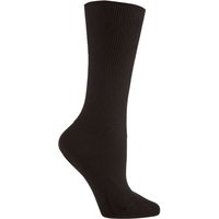 SOCKSHOP Iomi Women's 1 Pair FootNurse Oedema Extra Wide Cotton Socks in Black | Size: 4-7