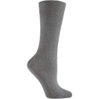 SOCKSHOP Iomi Women's 1 Pair FootNurse Oedema Extra Wide Cotton Socks in Grey | Size: 4-7