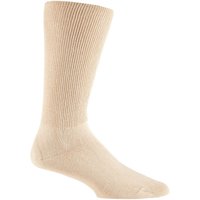 SOCKSHOP Iomi Men's 1 Pair FootNurse Oedema Extra Wide Cotton Socks in Beige | Size: 8-11