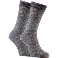 FARAH Men's 2 Pack Thick Cotton Chunky Knitted formal Boot Socks in Grey | Size: 6-11
