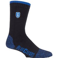 SOCKSHOP Blue Guard Men's Anti Abrasion Heavy Duty Work Socks for Steel Toe Boots in Black | Size: 9-11