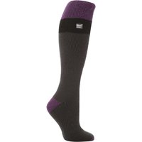Heat Holders Women's Extra Long 2.3 TOG Winter Knee High Thermal Ski Socks in Grey | Size: 4-8