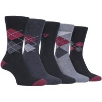 5 Pack Argyle Patterned Cotton Dress Socks