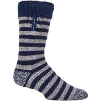 SOCKSHOP Heat Holders Men's 1 Pair Lumi Sleep Socks in Navy | Size: 6-11