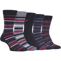 5 Pack Striped Patterned Cotton Dress Socks