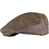 Checked Wool Blend Traditional Flat Cap