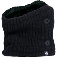 Heat Holders Women's Fleece Thermal Neck Warmer Scarf Snood with Button in Black