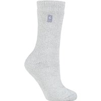 SOCKSHOP Heat Holders Women's 1 Pair Original 2.3 TOG Thermal Socks in Silver | Size: 4-8