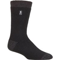 SOCKSHOP Heat Holders Men's 1 Pair 2.3 TOG Patterned & Plain Thermal Socks in Stone | Size: 6-11