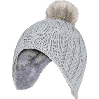 Cable Knitted Beanie Hat Pom Pom Bobble Winter