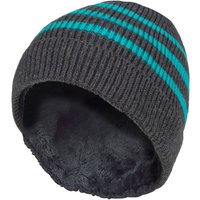 Heat Holders Boy's Ribbed Knit Thermal Winter Hat with Drop Neck in Grey | Size: 7-10 Years