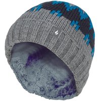 Heat Holders Boy's Thick Ribbed Patterned Knitted Soft Beanie Hat in Green | Size: 7-10 Years