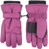 Heat Holders Girl's Childrens Pink Winter Fleece Lined Waterproof Thermal Snow Ski Gloves | Size: 6-9 Years