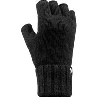 Heat Holders Women's Knitted Fleece Lined Winter Thermal Fingerless Gloves in Black