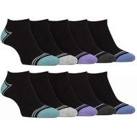 10 Pack Breathable Bamboo Plain Trainer Socks True