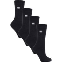 Heat Holders Women's 4 Pairs Ultra Lite Extra Thin 1.0 TOG Casual Thermal Socks in Black | Size: 4-8