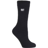 Heat Holders Women's 3 Pairs Thin Lightweight Thermal Dress Socks for Winter in Black | Size: 4-8
