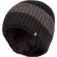 Fleece Lined Striped Insulated Thermal Beanie Hat Winter