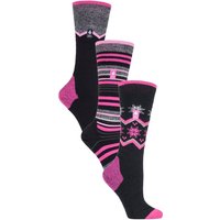 Heat Holders Women's 3 Pair Multipack Ultra Lightweight Thermal Ski Socks | Size: 4-8