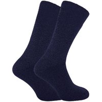 David James Men's 2 Pack Thermal Sleep Socks for Winter in Navy | Size: 6-11