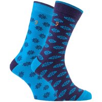 2 Pack Retro Cotton Rich Luxury Formal Dress Socks