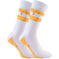 2 Pack Classic Cotton Ribbed Sports Socks Stripes Mustard