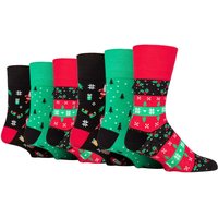 6 Pack Non Elastic Novelty Christmas Socks
