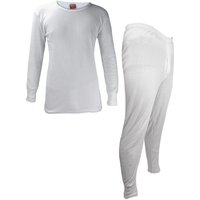 Heat Holders Men's Winter Thermal Underwear Set: Top & Long Johns in White | Size: Medium