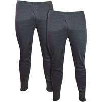 Heat Holders Men's 2 Pack Thermal Long Johns for Winter in Grey | Size: XL