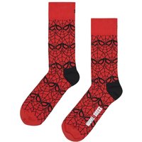 Happy Socks Men's Marvel Spider-Man Novelty Socks | Gift Idea in Burgundy | Size: 6-11