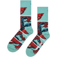 Happy Socks Men's Marvel Web-Slinger Novelty Socks | Gift Idea in Blue | Size: 6-11