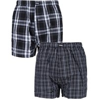 2 Pair 100% Cotton Woven Boxers