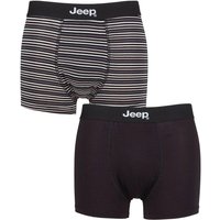 2 Pack Plain & Fine Striped Fitted Bamboo Trunks