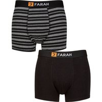 2 Pack Plain & Striped Cotton Classic Fitted Trunks