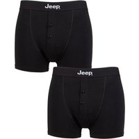 2 Pack Cotton Plain Fitted Button Front Trunk Boxer Shorts