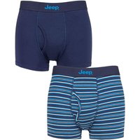 2 Pack Plain & Striped Cotton Keyhole Trunks Mid